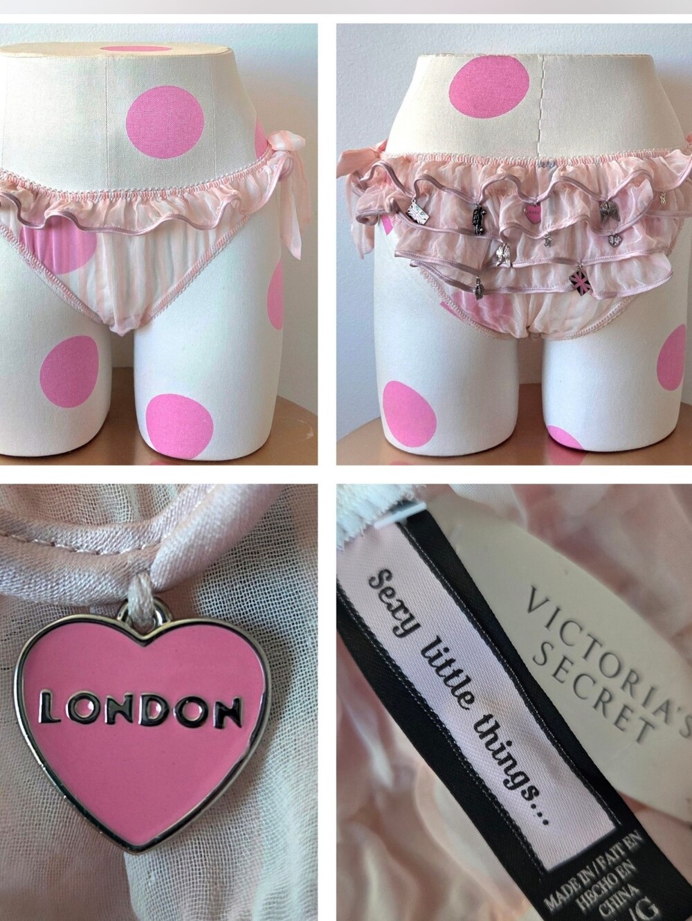 Victoria's Secret VTG Sexy Little Things Stripe Ruffle Panty NWT Limited Edition